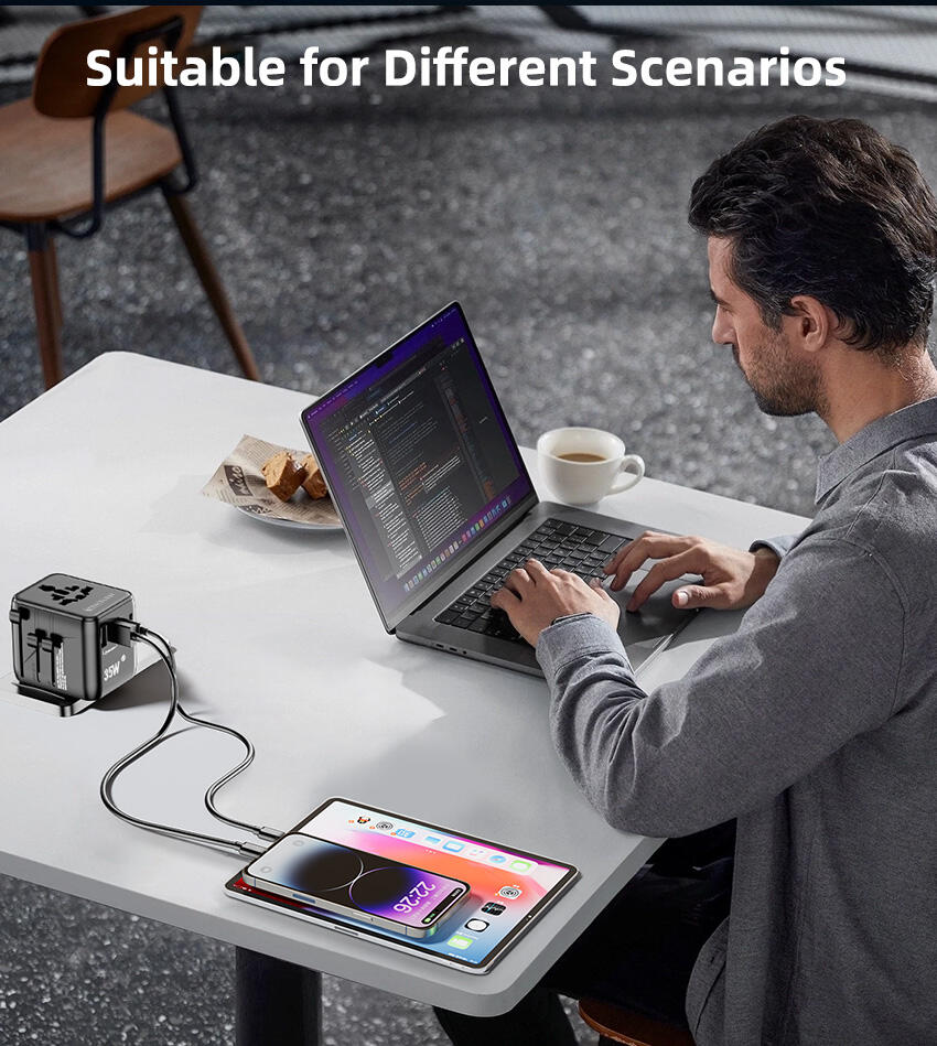 Travelest Universal Travel Adapter GaN 35W with 3 USB-C & 2 USB-A, AC 2500W, Works with 200+ Countries image 15