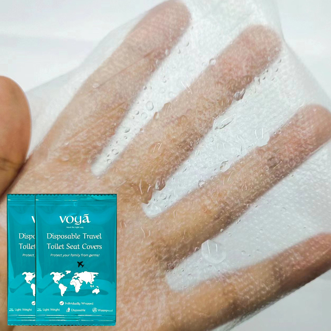 Voya Disposable Toilet Seat Protector Cover (50 Individually Wrapped Pieces) image 3