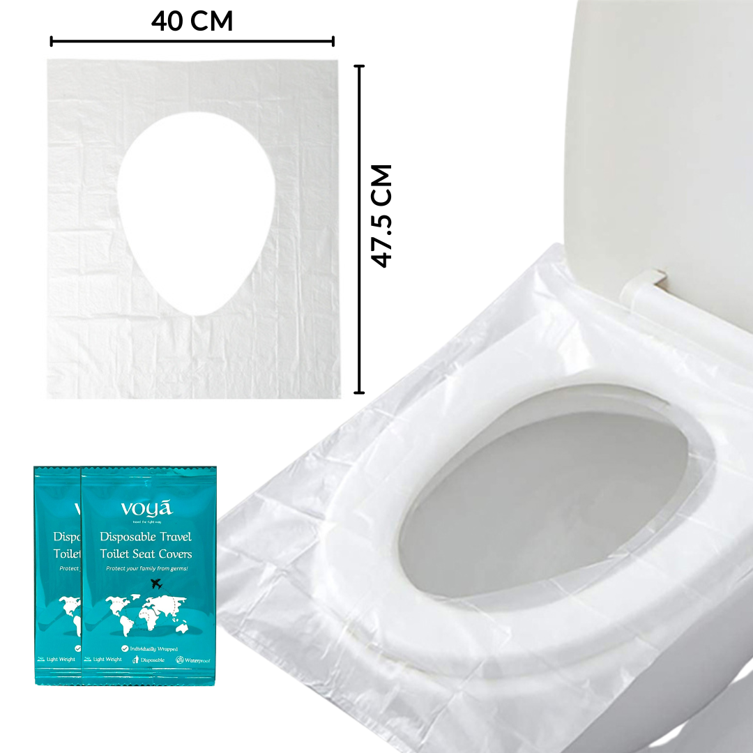 Voya Disposable Toilet Seat Protector Cover (50 Individually Wrapped Pieces) image 4