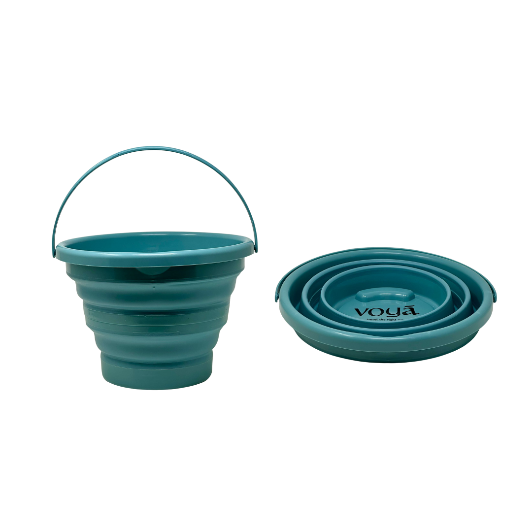Voya Collapsible Silicone Multi-Functional Bucket – 3L / 5L / 10L-Green-3L image 0