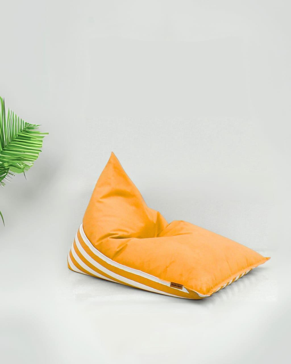 Reversible Triangle Bean Bags -yellow image 1