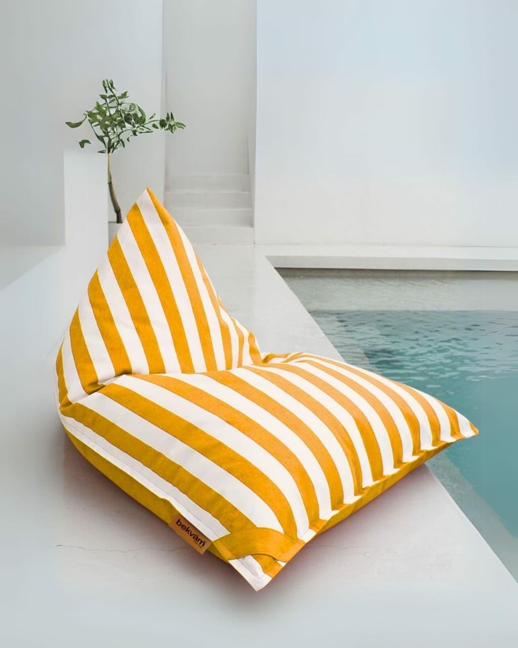 Reversible Triangle Bean Bags -yellow image 0